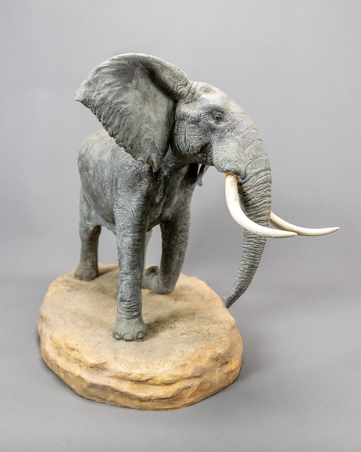 African Elephant, sculpture by Charlie McGrady, view 2