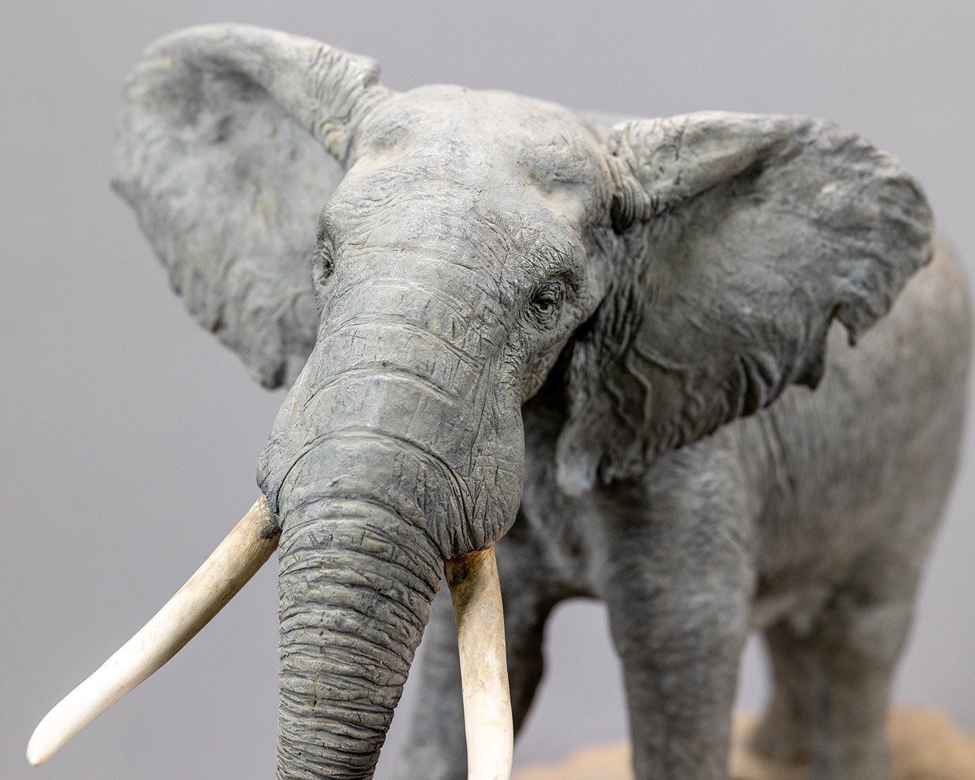 African Elephant, sculpture by Charlie McGrady, view 3