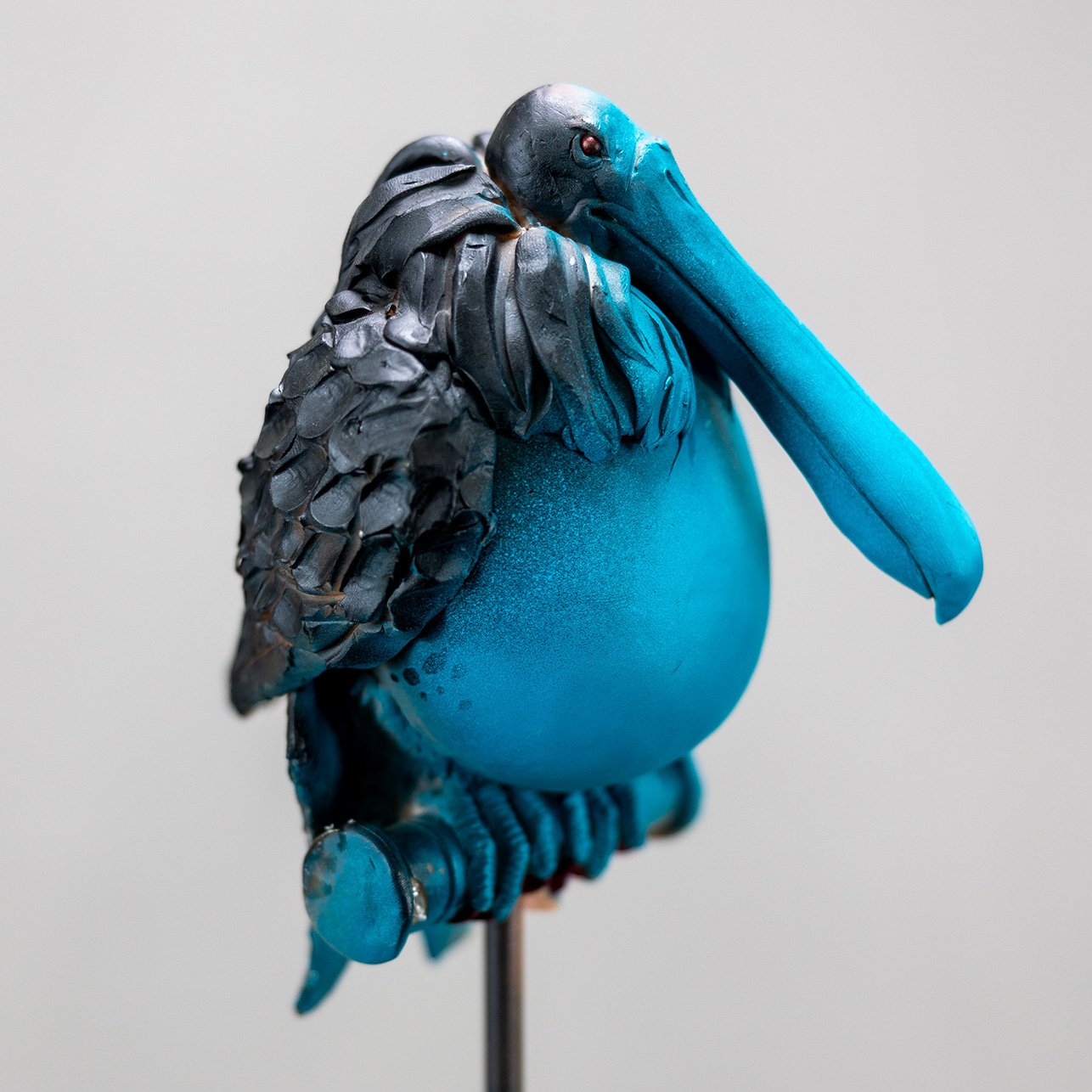 Blue Frigate Bird, sculpture by Charlie McGrady