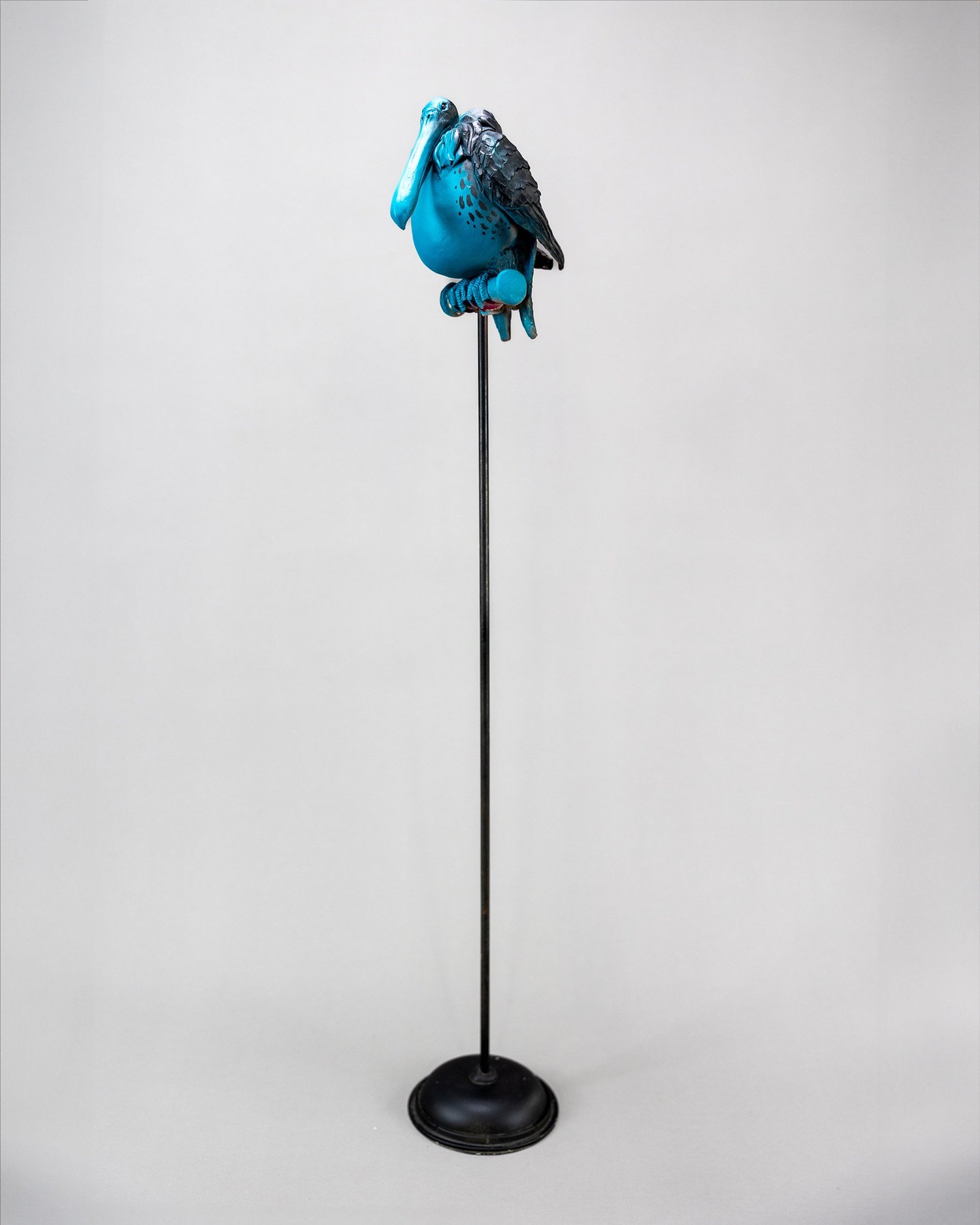 Blue Frigate Bird, sculpture by Charlie McGrady, view 2