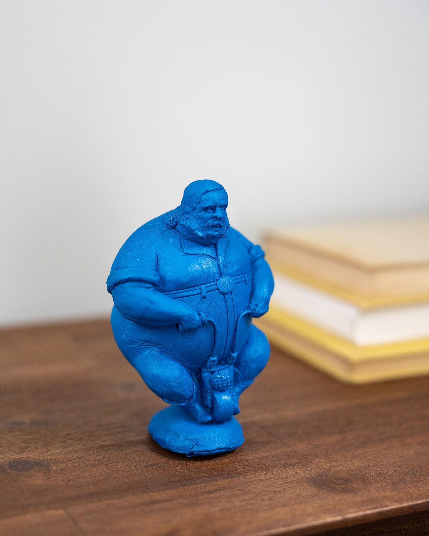Blue Figure I, sculpture by Charlie McGrady, view 2