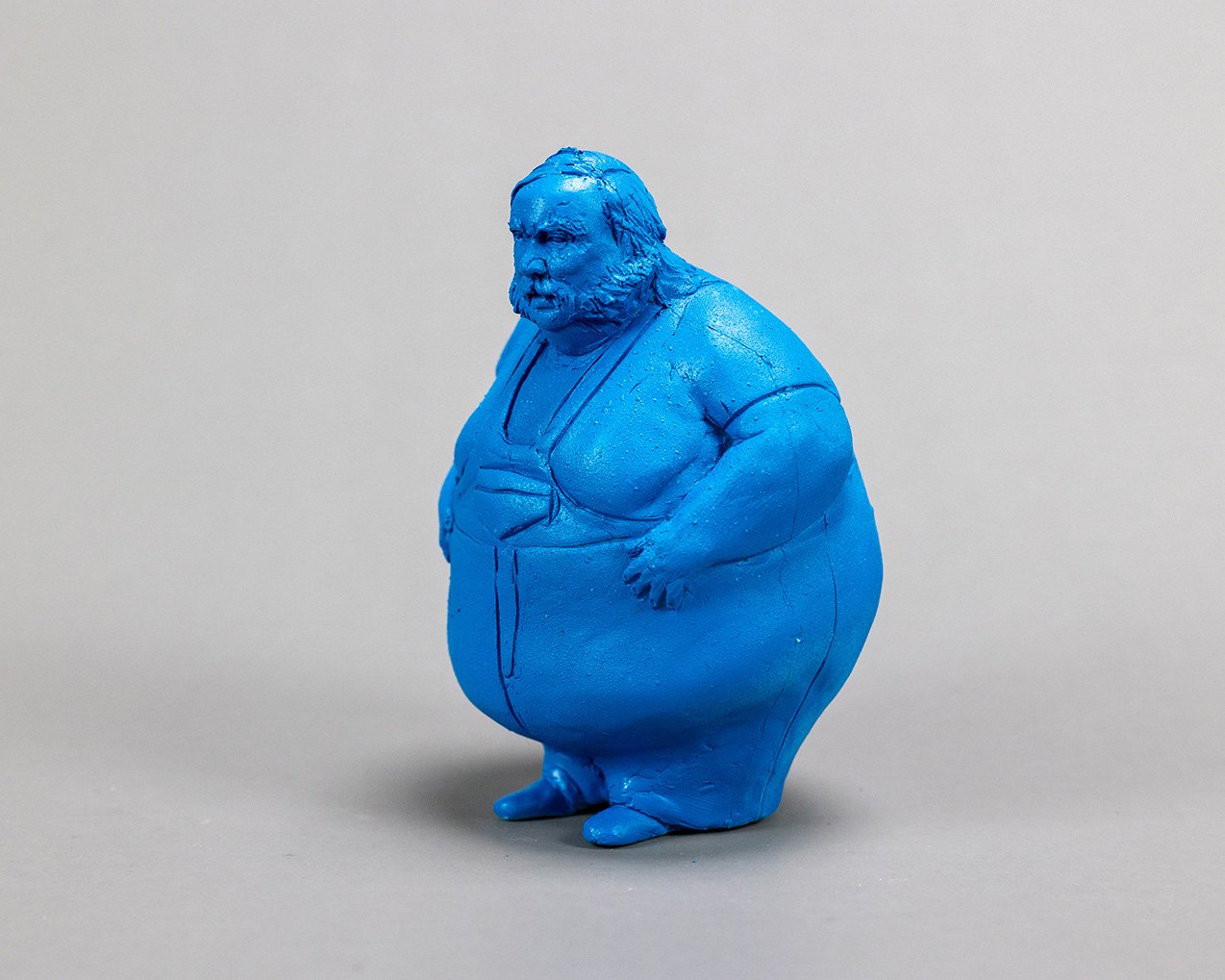 Blue Figure II, sculpture by Charlie McGrady, view 2