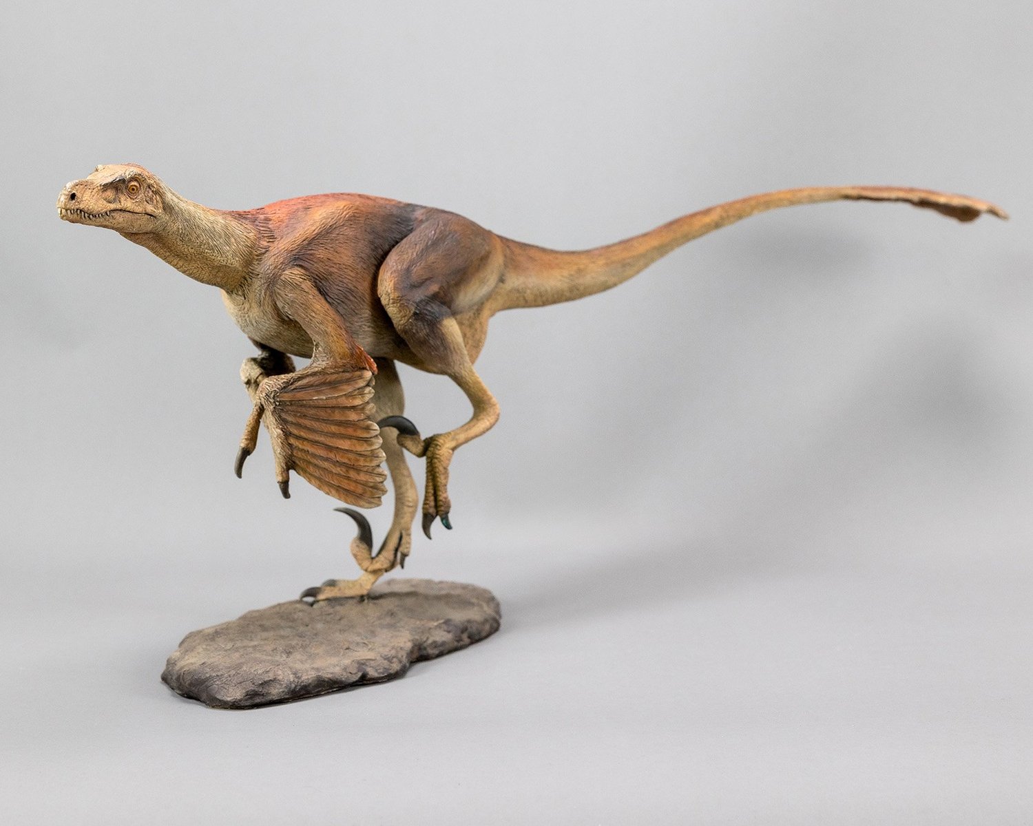 Velociraptor, sculpture by Charlie McGrady, view 2