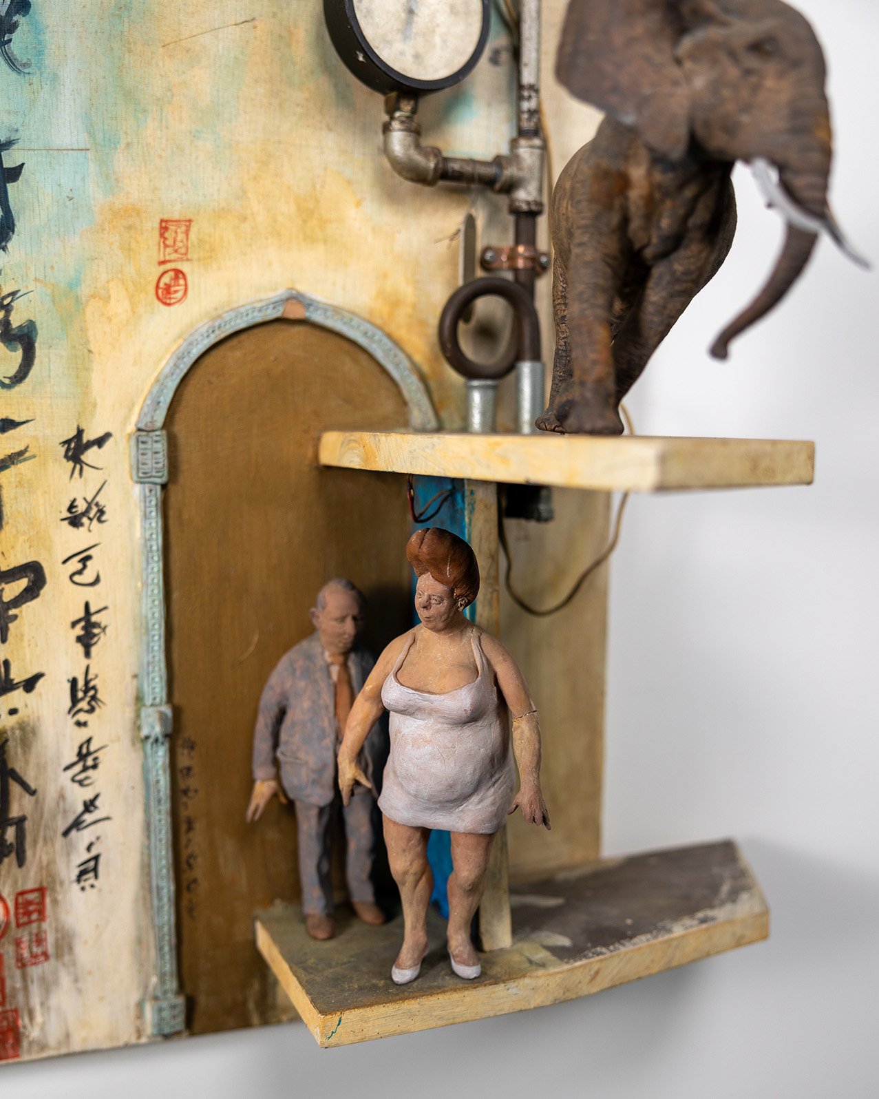 Street Corner, sculpture by Charlie McGrady, view 3