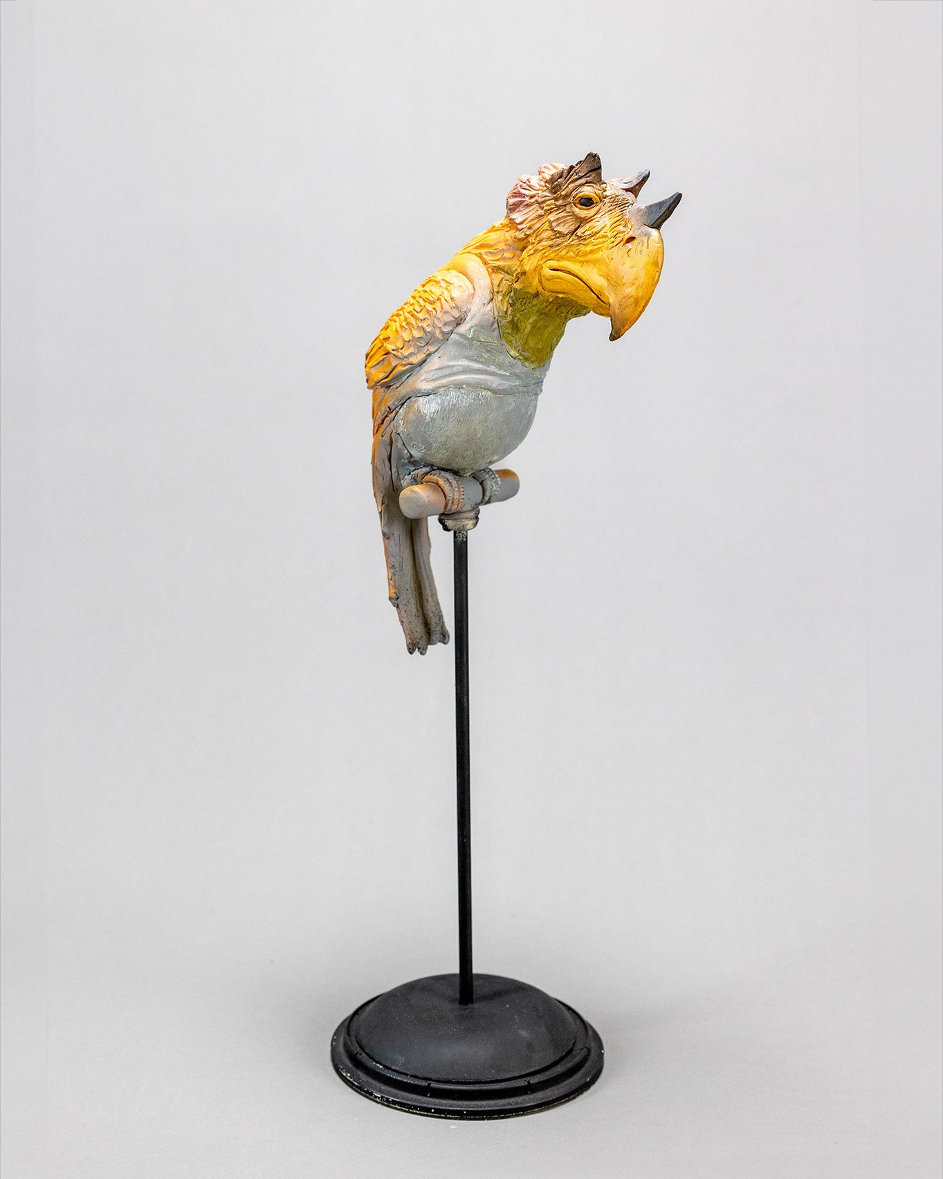 Trike Parrot, sculpture by Charlie McGrady, view 3