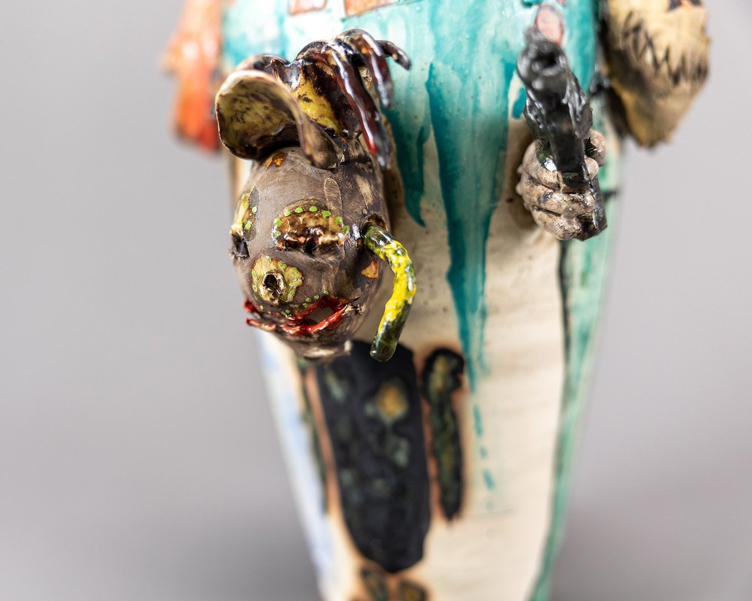 Unsurprising, sculpture by Charlie McGrady, view 2